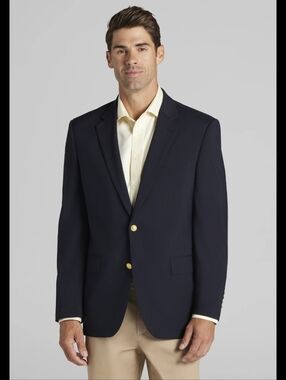 Joseph A Banks mens sport jacket w/elbow patches size tags removed   EUC